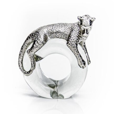 Pewter Leopard Napkin Ring